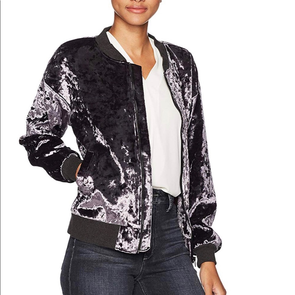 Velvet Varsity Bomber Jacket